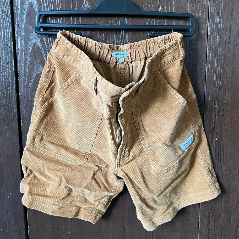 Banks Journal Big Bear Corduroy Walking Shorts in Toffee Brown, Size 28